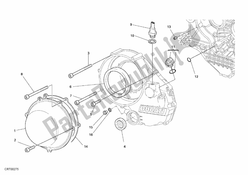 Wszystkie części do Os? Ona Sprz? G? A, Zewn? Trzna Ducati Superbike 749 Dark 2006